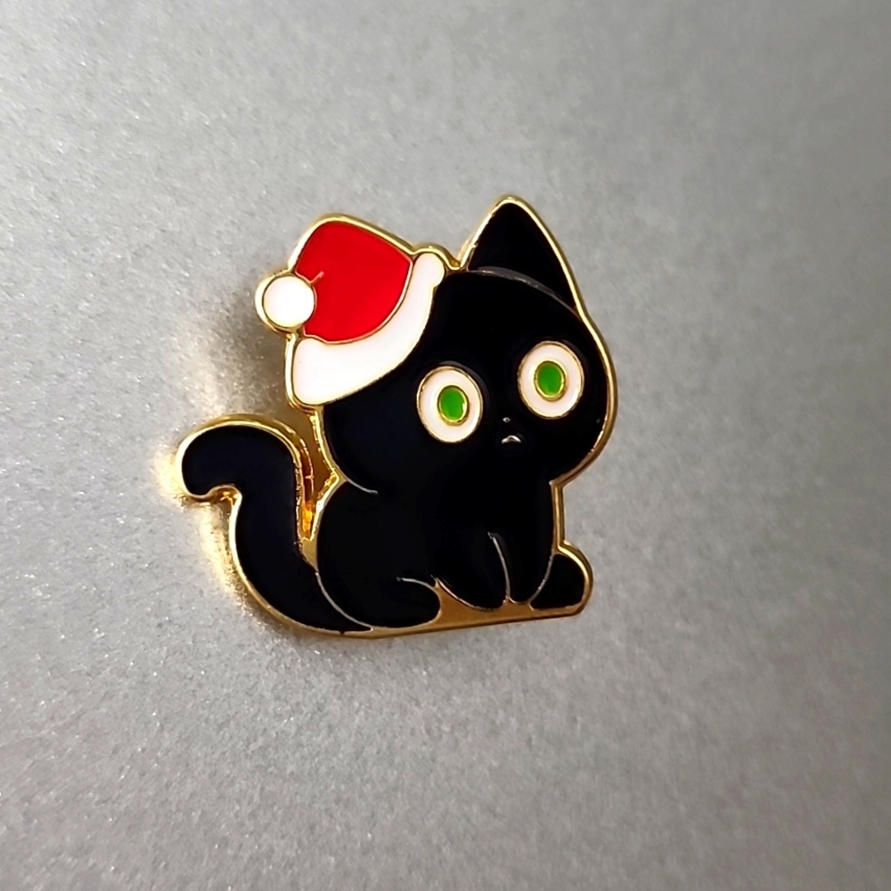 Christmas Kitty Cat  Brooch